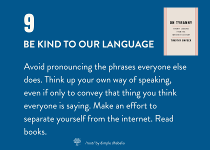 day 9: be kind to our language