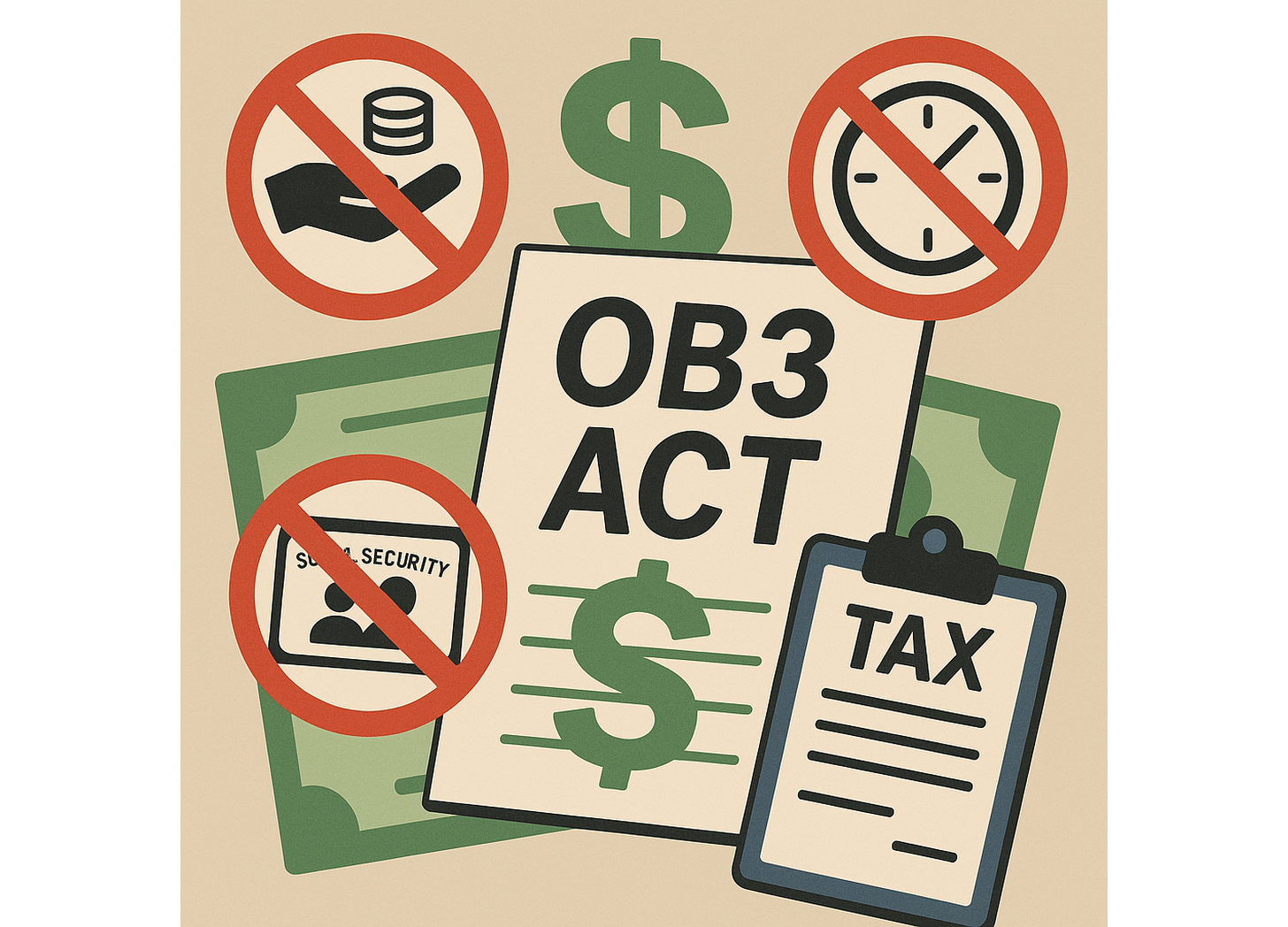 OBBBA No Tax on Tips Overtime Social Security