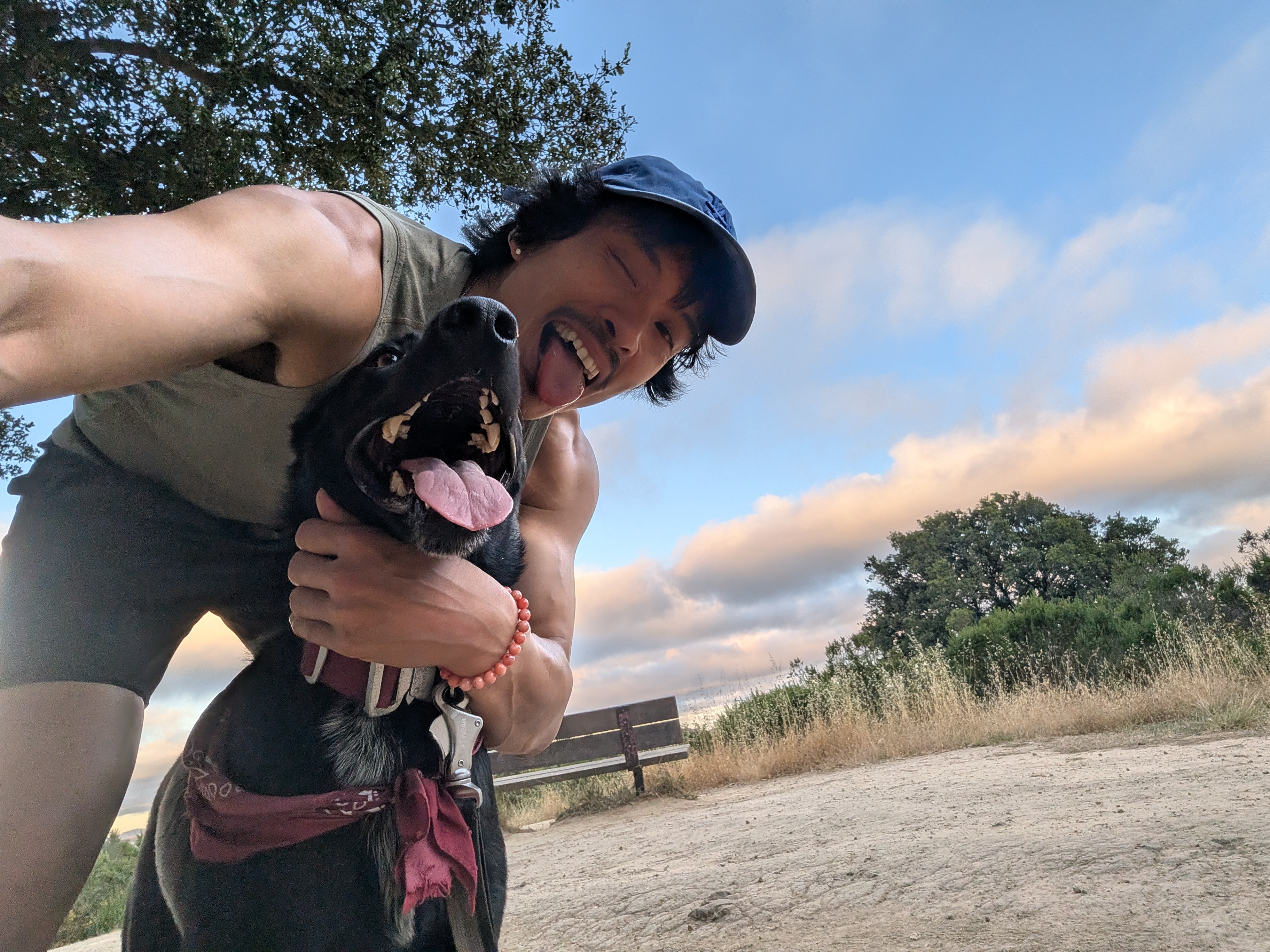 Kenji is also happy that his dad can push himself (and him) again