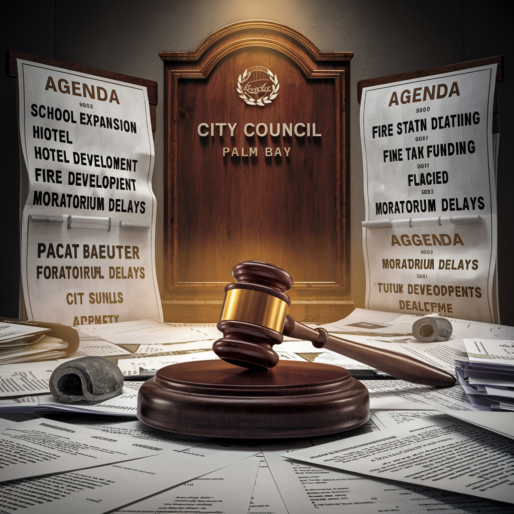 Image for article: Palm Bay City Council Navigates Packed Agenda: From Recognition to Lawsuits 🎤⚖️