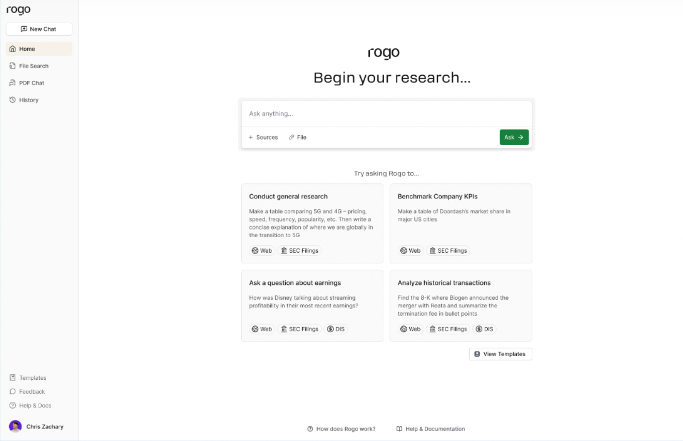 專為財務打造的 AI 工具:Rogo - by Mark Lin