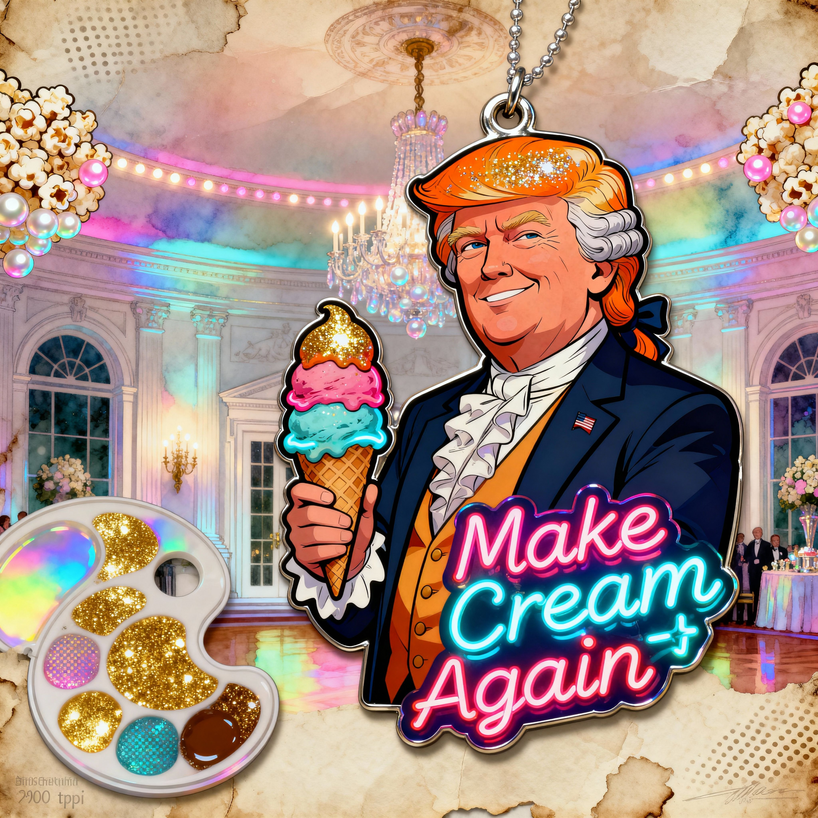 Magick Mica Trump parody art