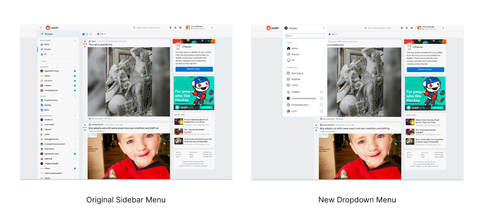 Image from What 5 years at Reddit taught us about building for a highly opinionated user