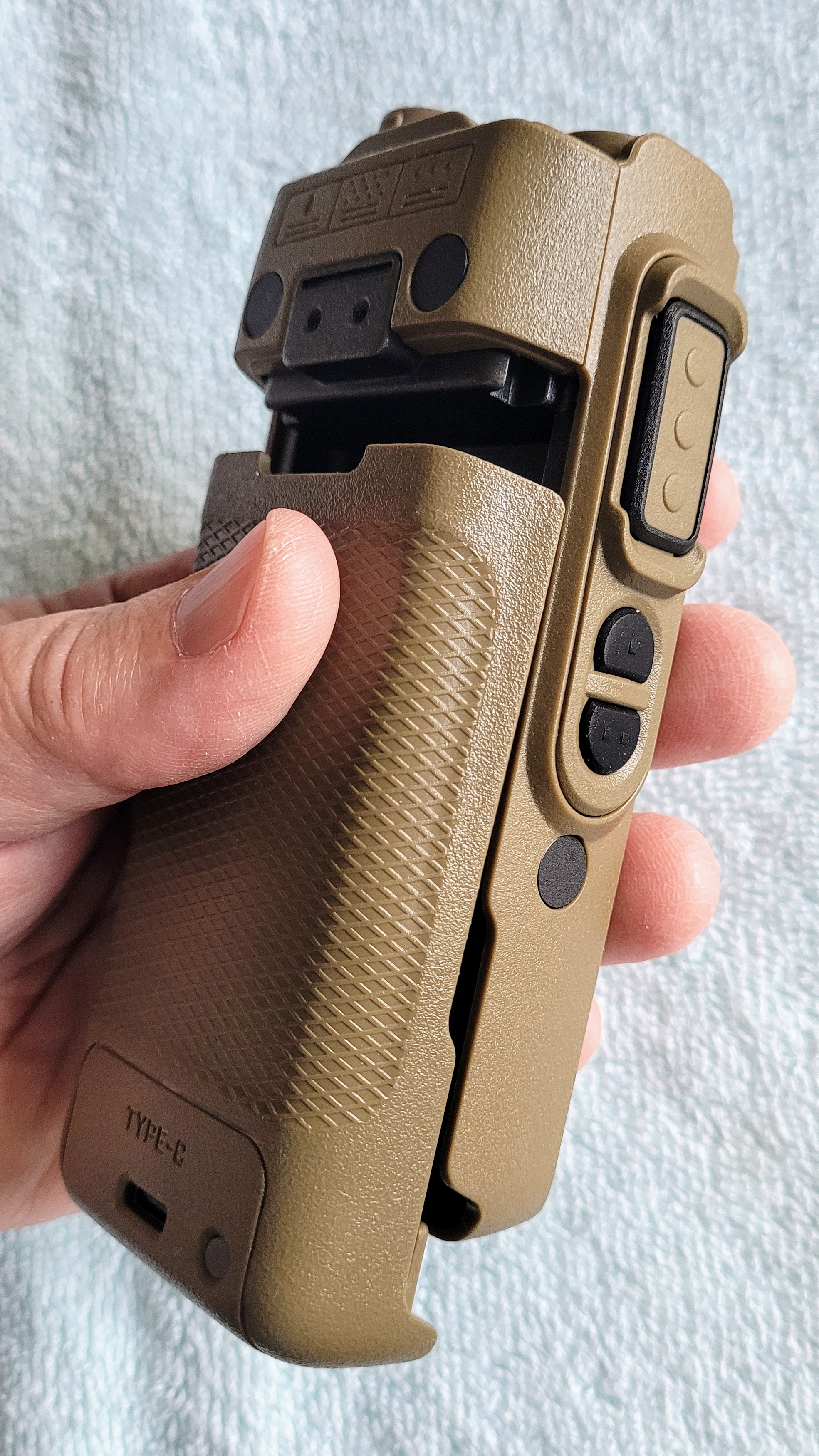 Battery slides into position