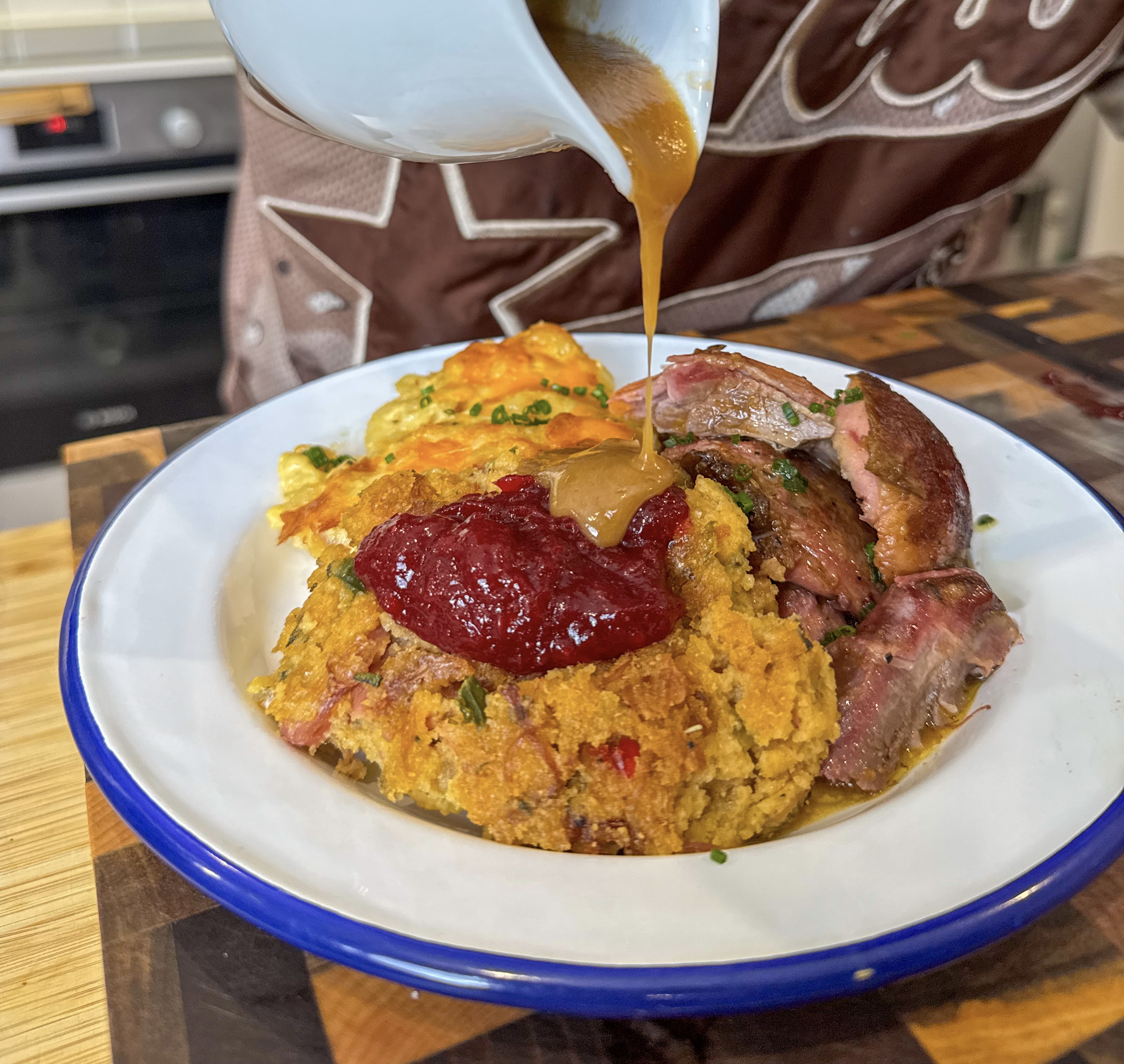 what meat goes with cornbread dressing for dinner Cornbread Sausage Dressing Recipe