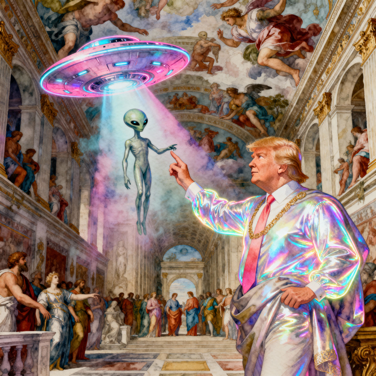 Magick Mica Trump parody art