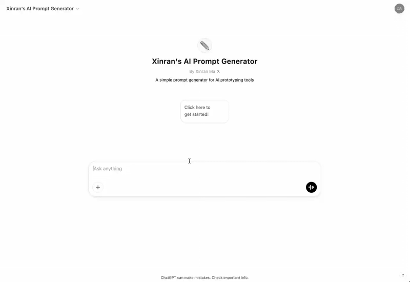 How I built a GPT to generate prompts for AI prototyping tools