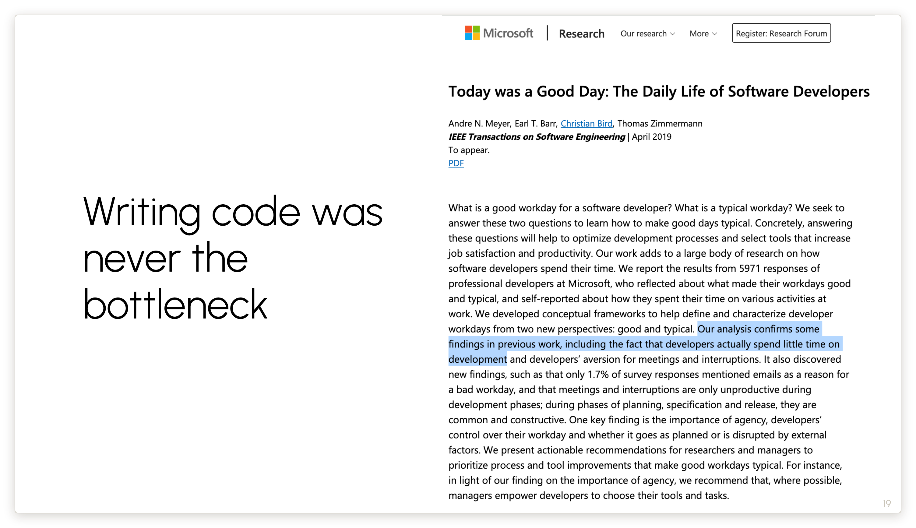 Writing code was never the bottleneck