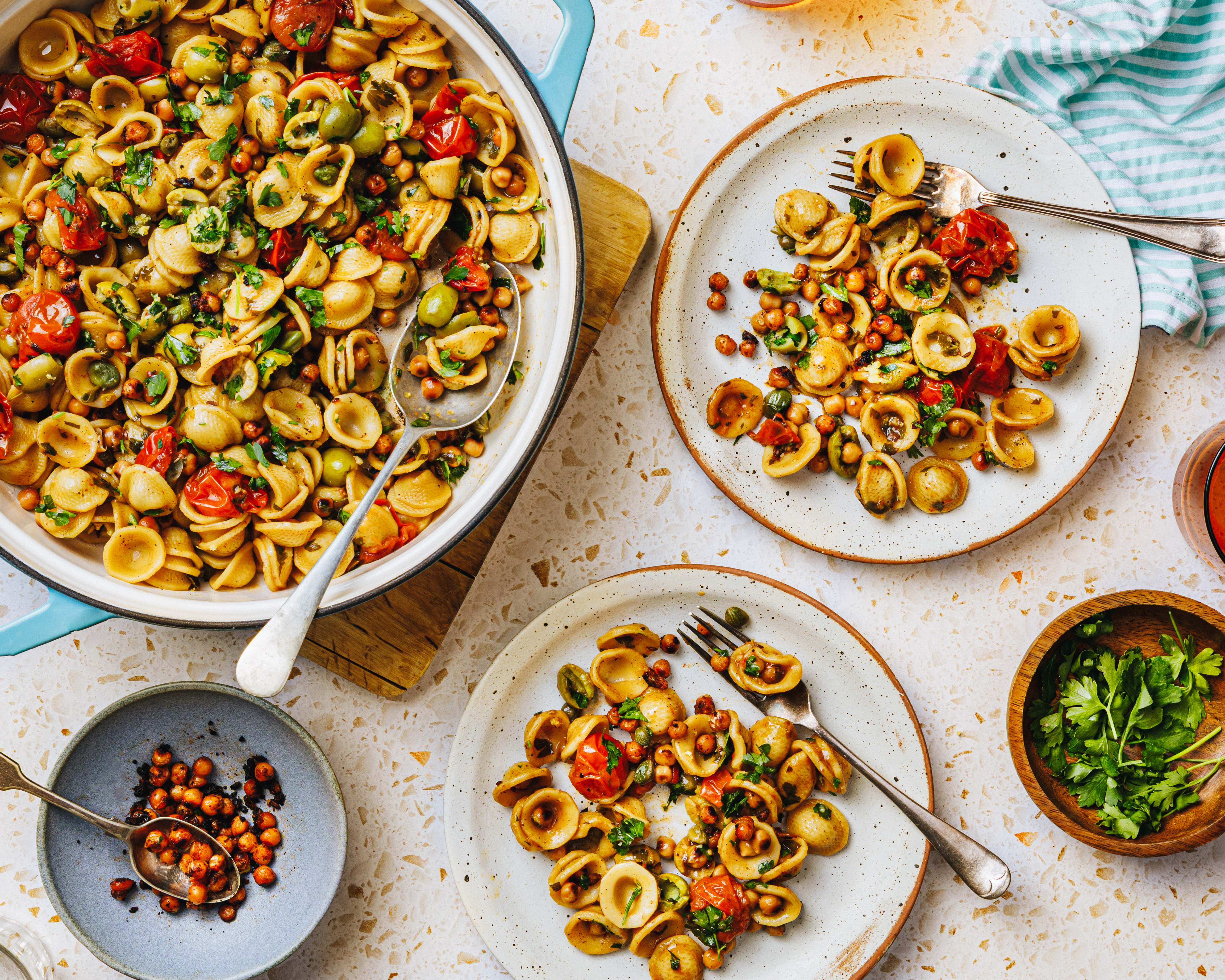 one-pan orecchiette puttanesca