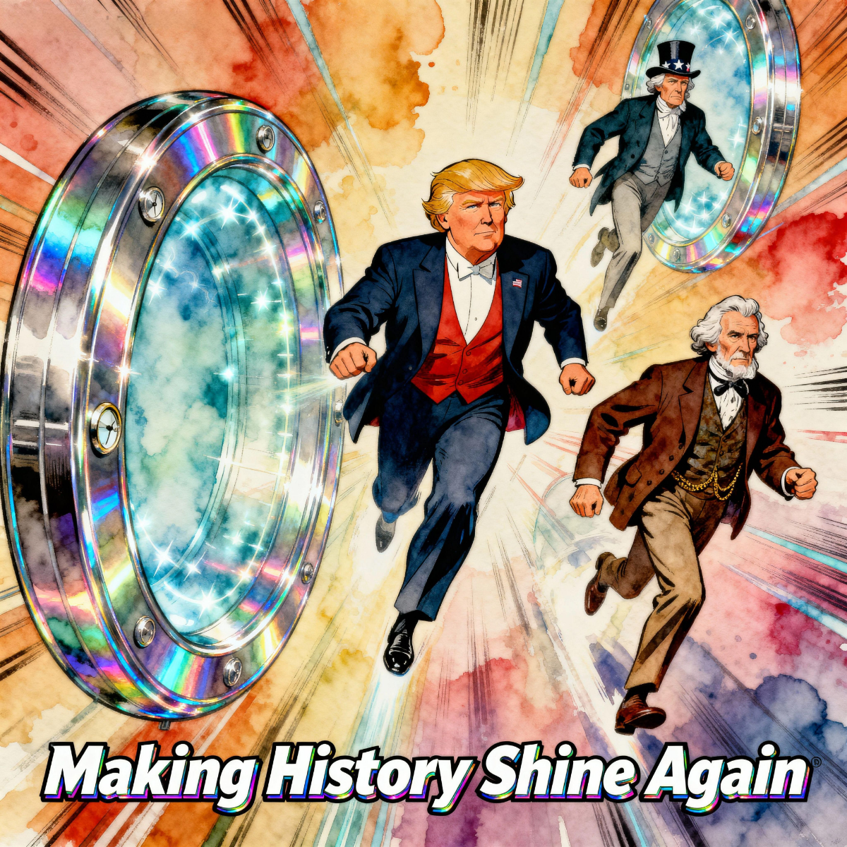 Magick Mica Trump parody art