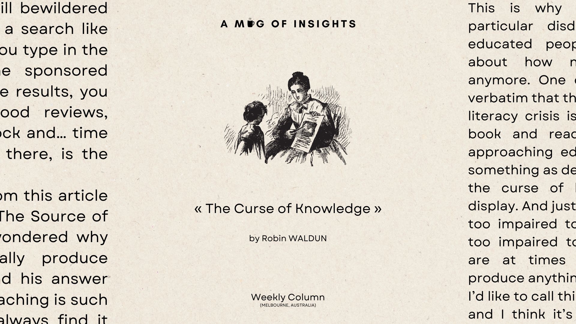 The Curse of Knowledge - by Robin Waldun