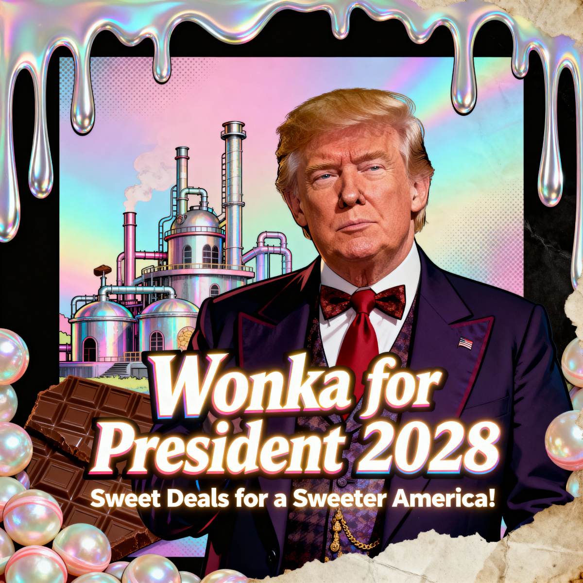 Magick Mica Trump parody art