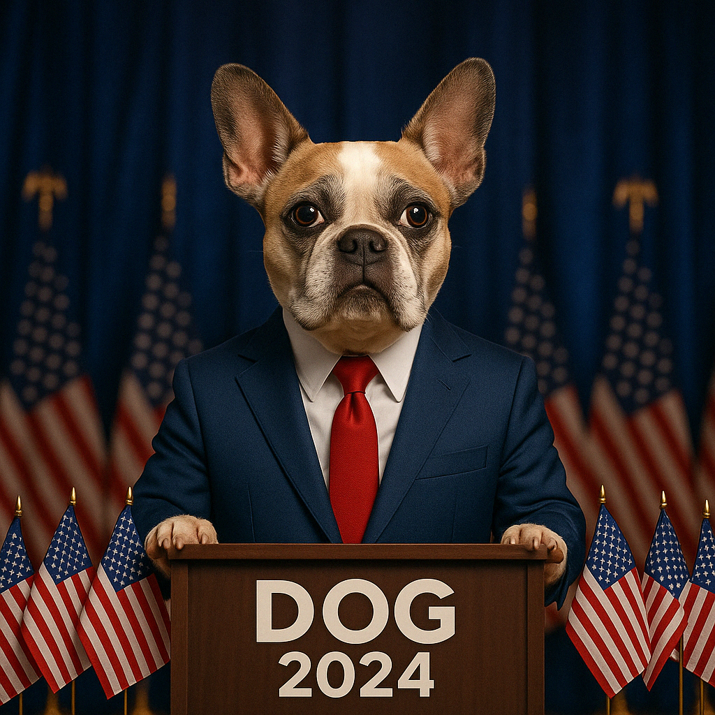 AI-generated image of Meadow running for president by ChatGPT