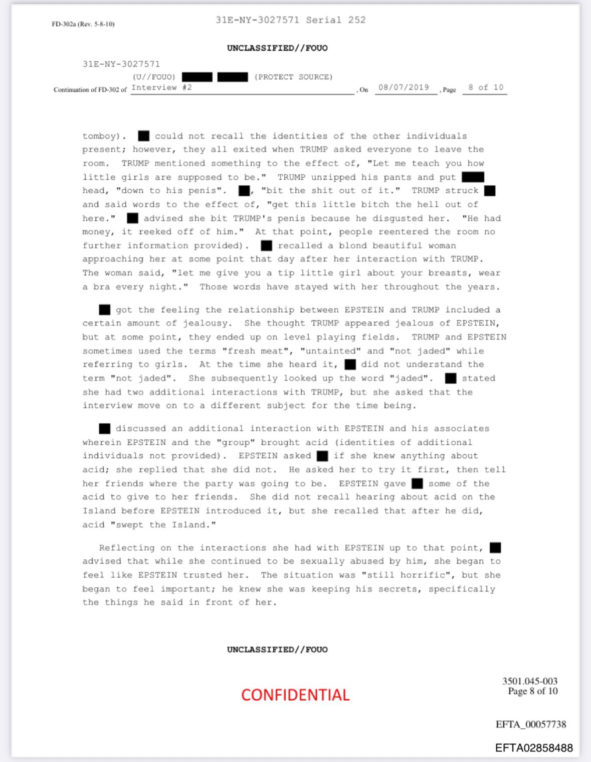 Image for The DOJ Just Released FBI Memos About Trump That Should Rot His Supporters’ Excuses