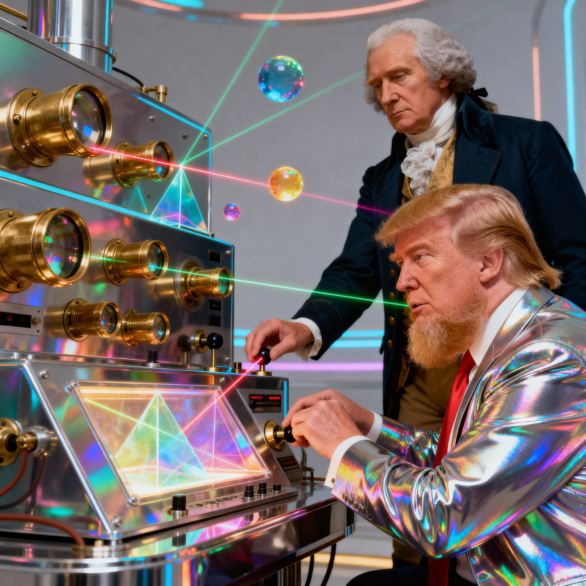 Magick Mica Trump parody art