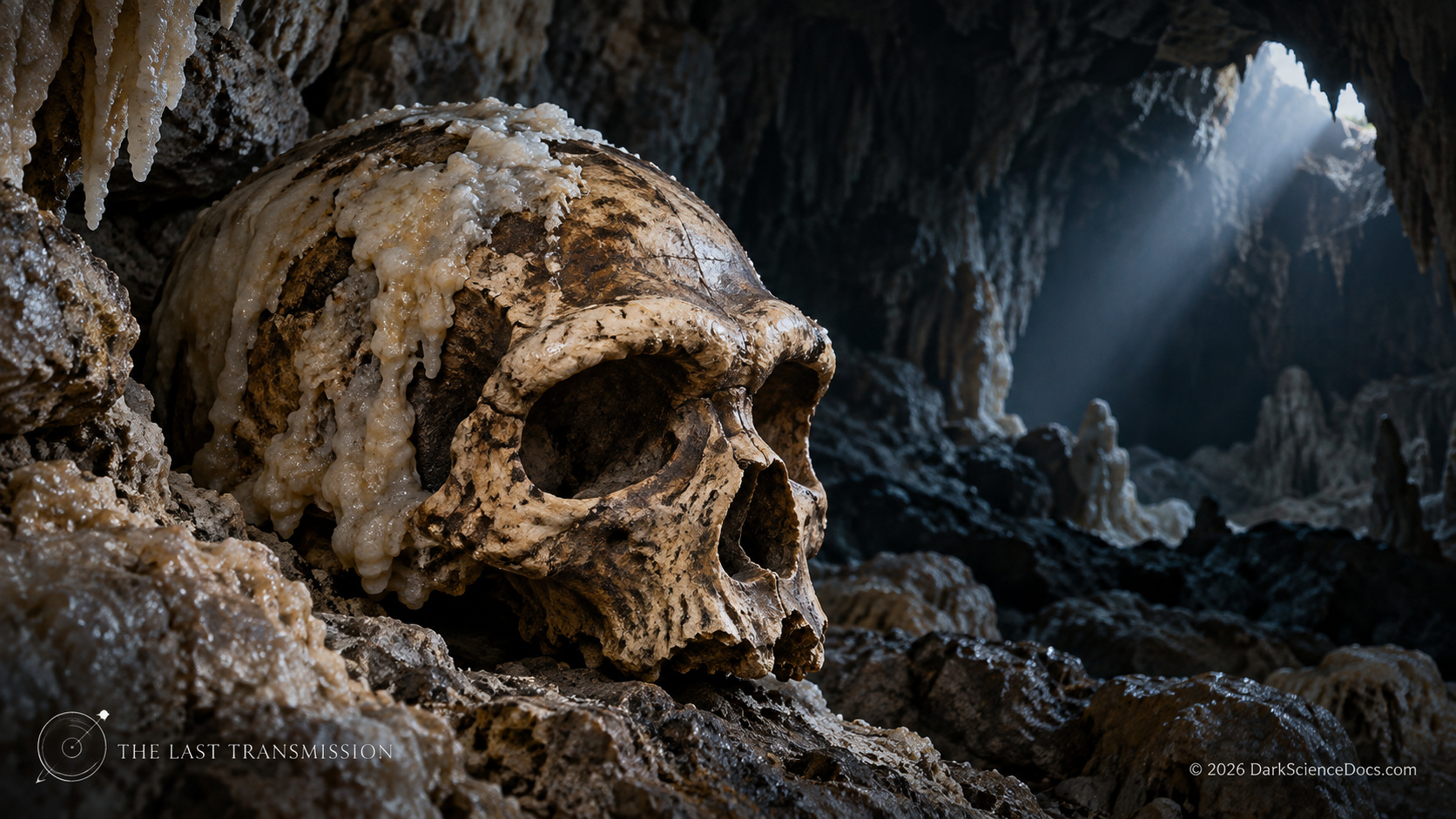 Calcite attached to the Petralona cranium offers evidence about its age, although the dating and interpretation remain debated.
