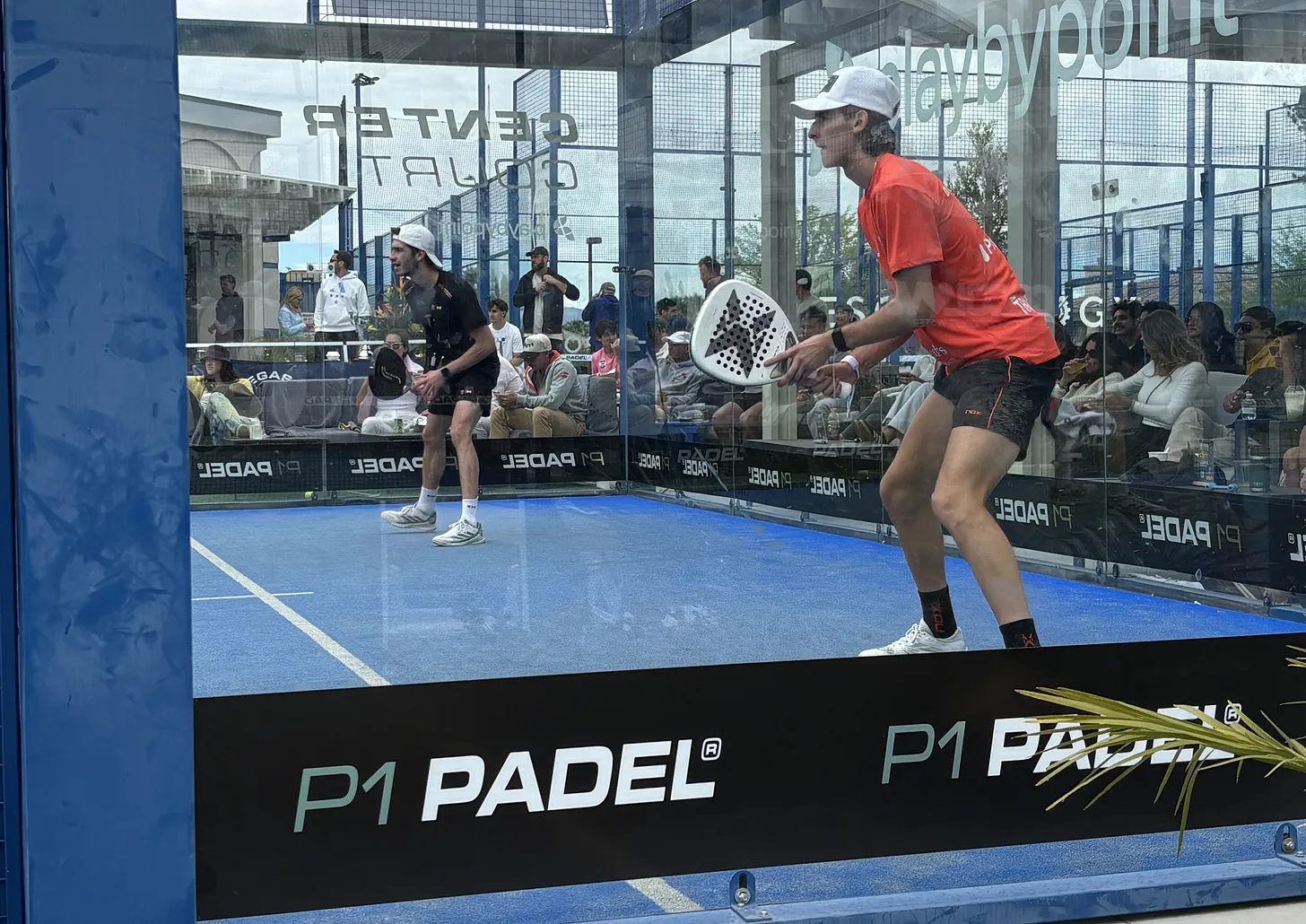 Di Francesco on court at P1 Padel in Las Vegas