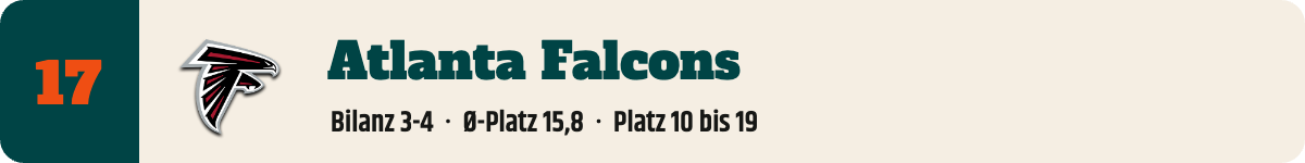 17. Atlanta Falcons