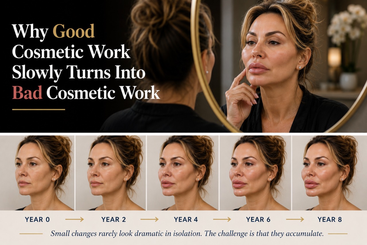 Timeline showing how small cosmetic changes can accumulate over time