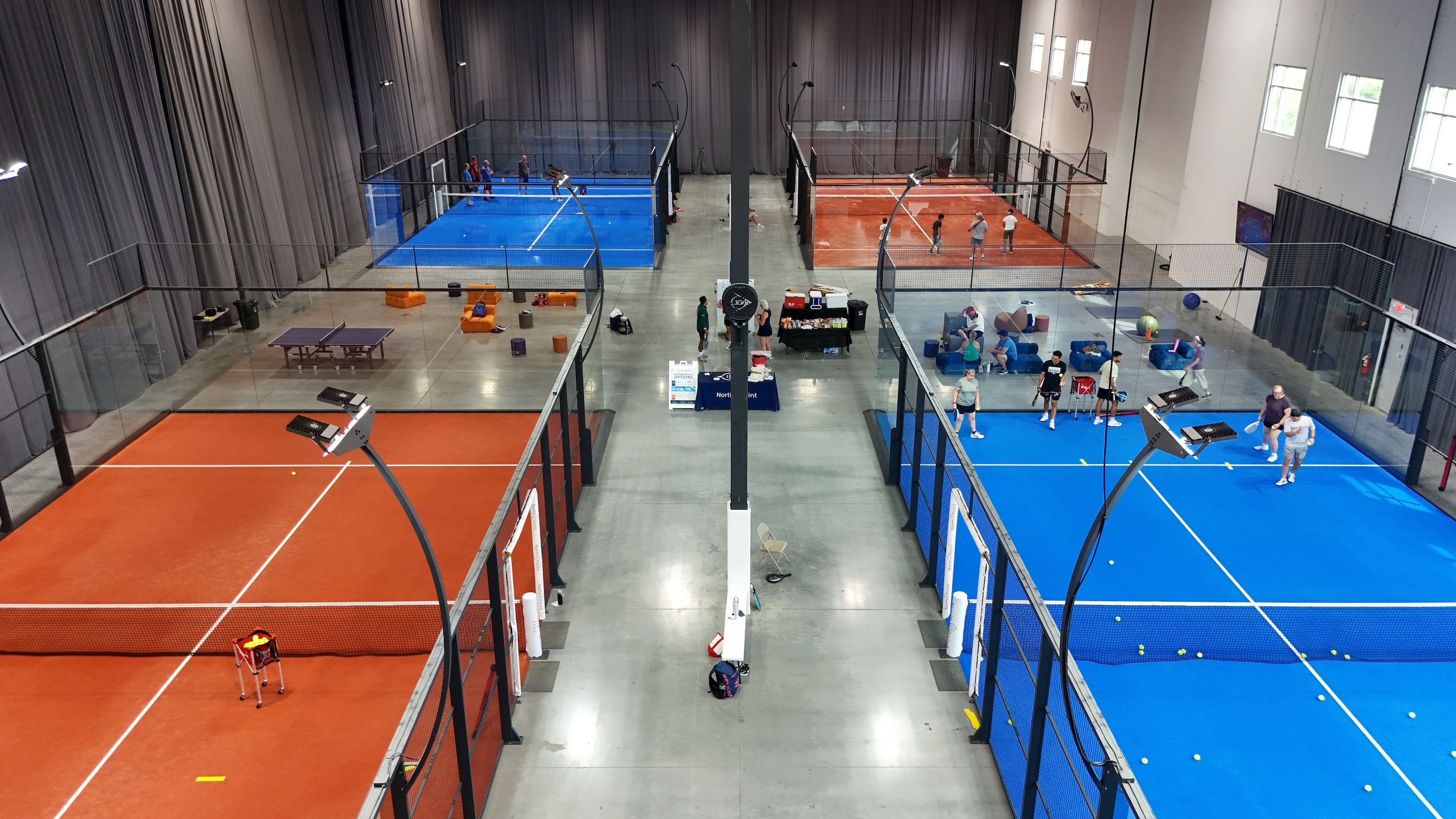The recently expanded NorthPoint Padel in Westfield, IN