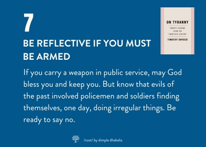 day 7: be reflective if you must be armed