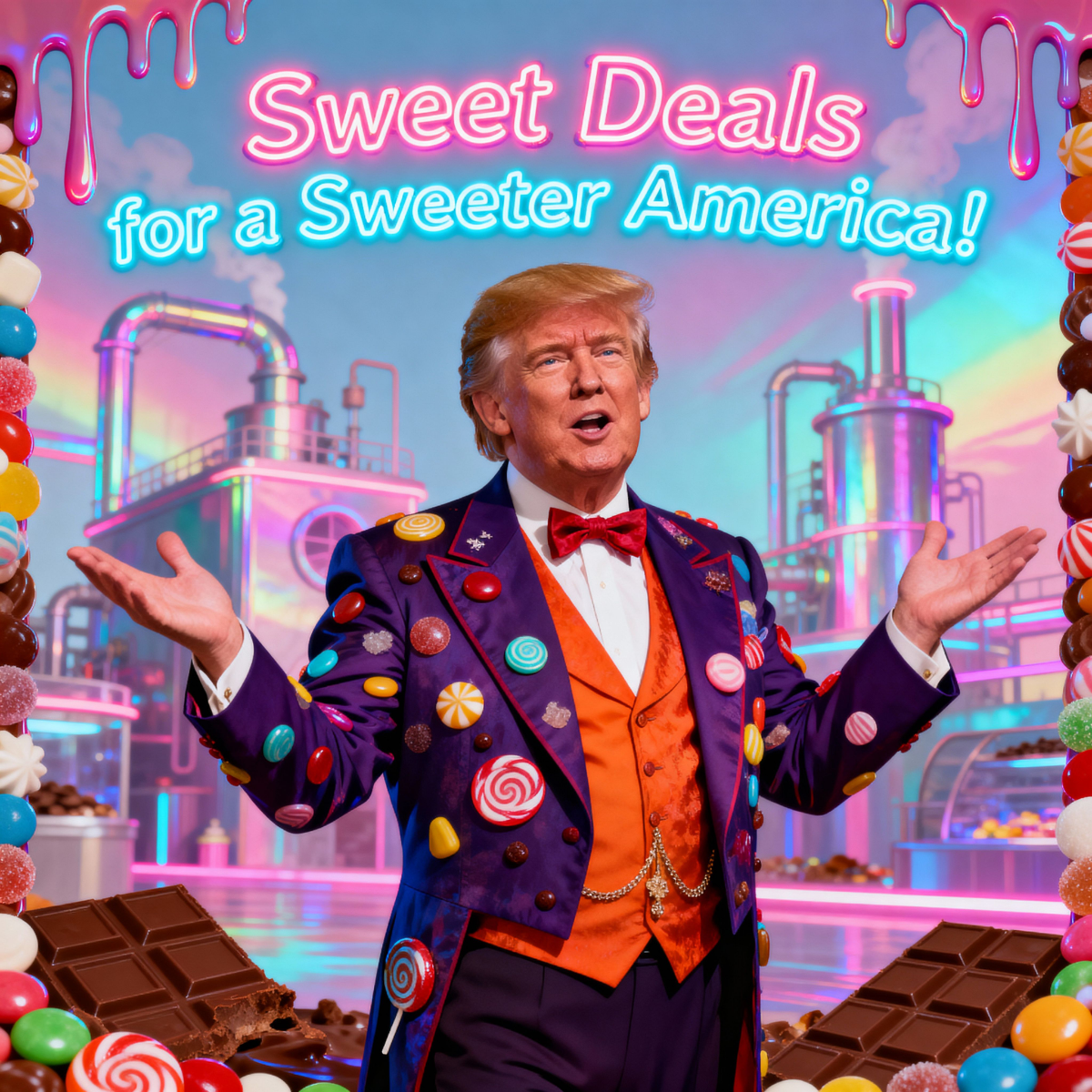 Magick Mica Trump parody art