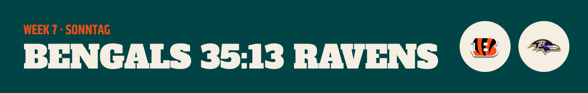 Week 7: Bengals 35:13 Ravens