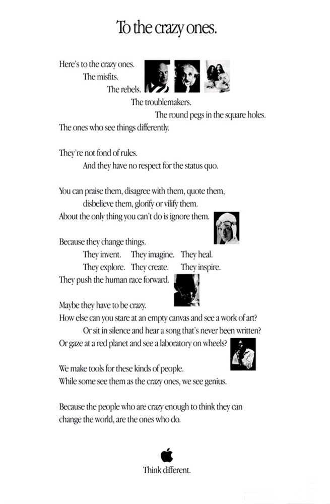 The Transcript of “Think Difrerent”