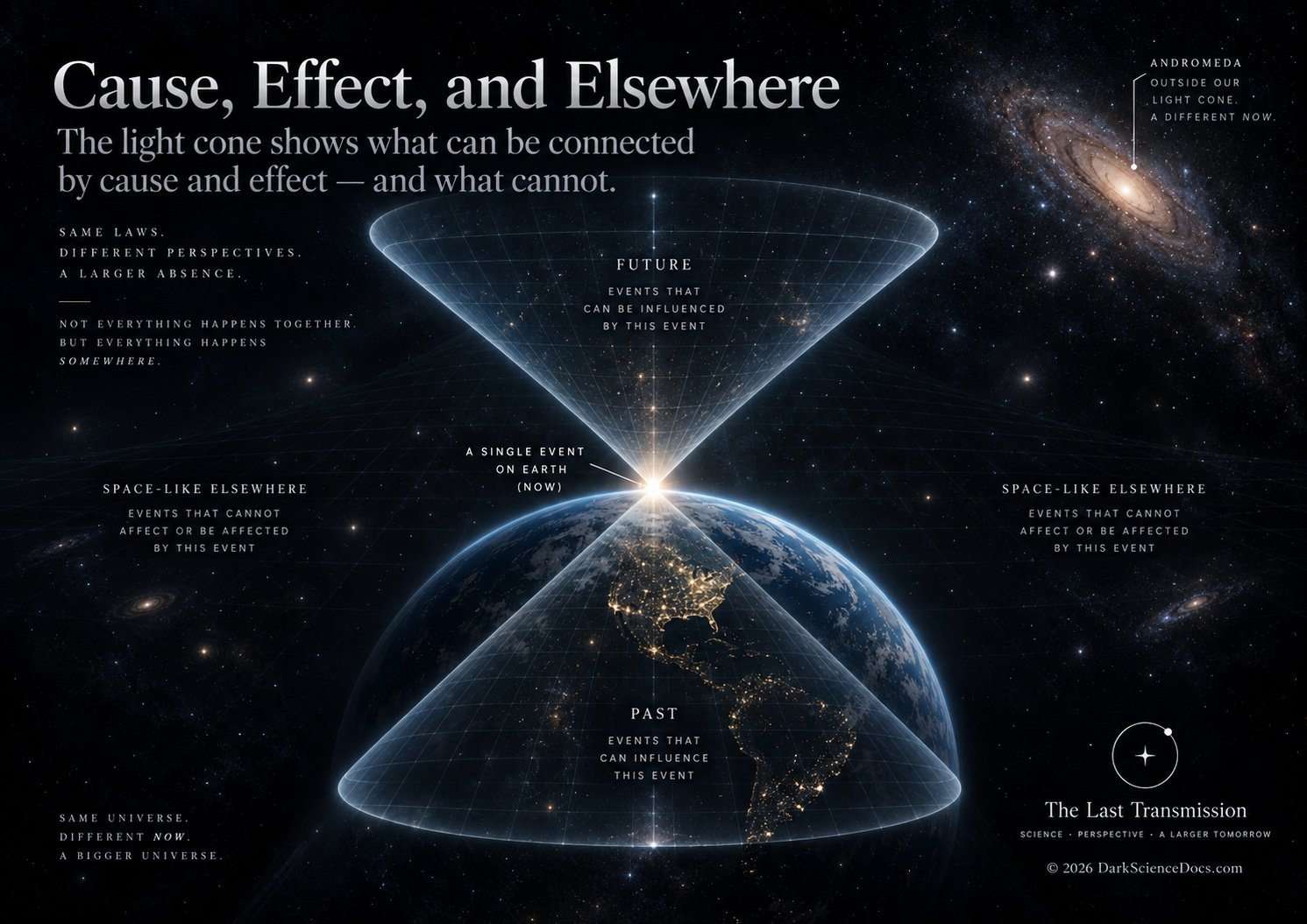 Synchronizing clocks separated by enormous distances requires a specific definition of simultaneity.