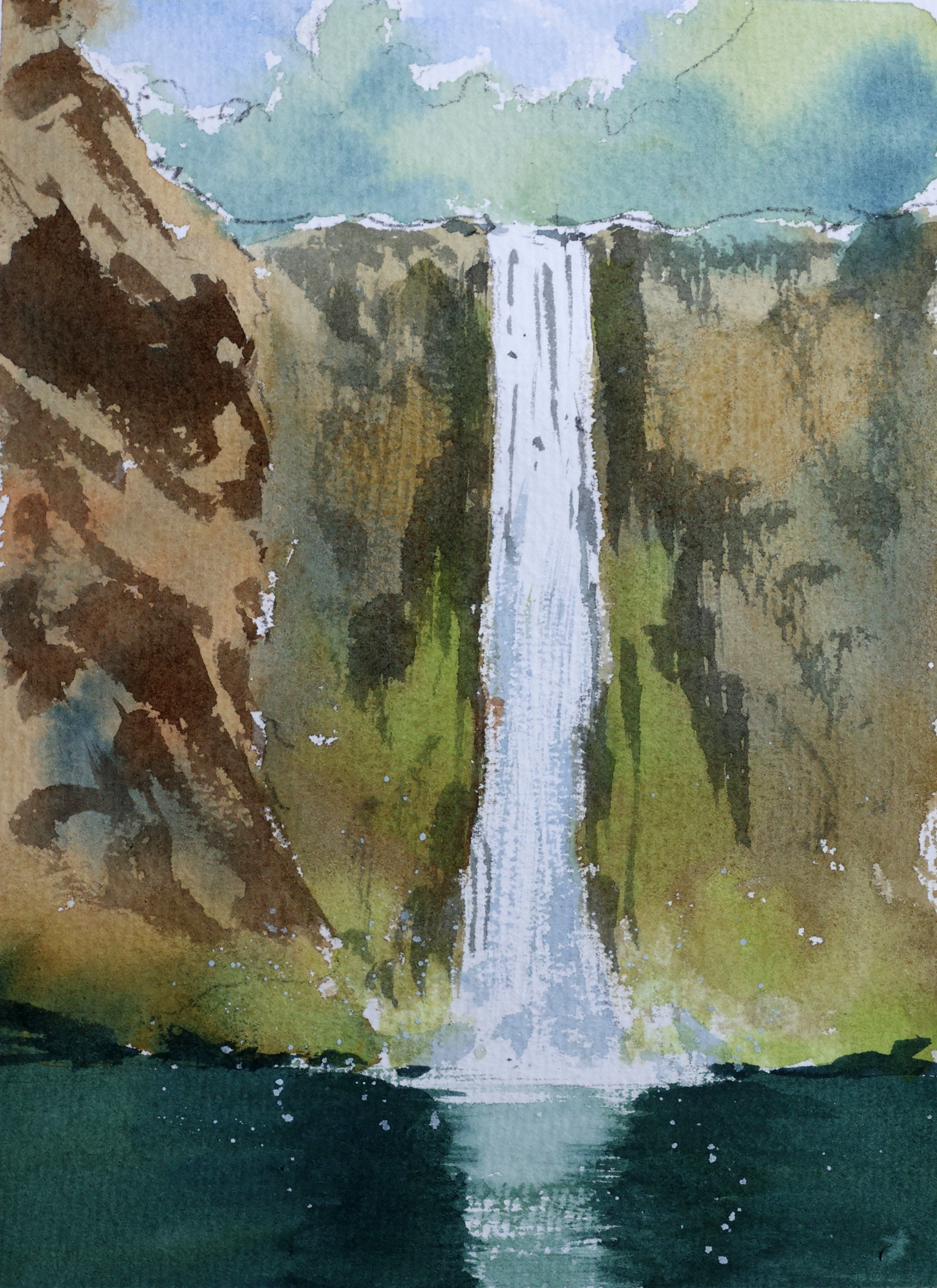 Chasing Waterfalls in Watercolour