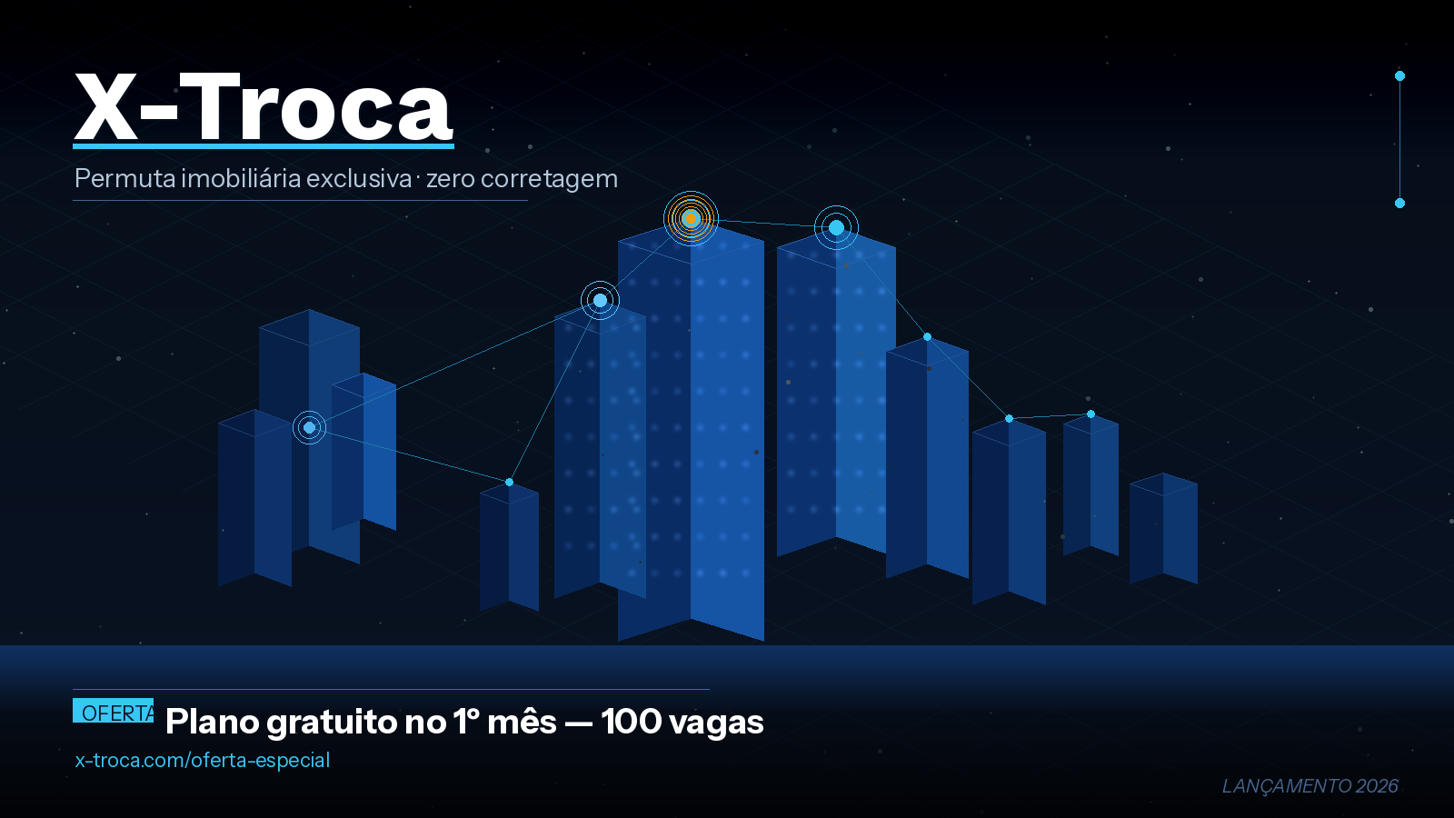 Sem corretores, sem comissão: X-Troca chega ao mercado imobiliário digital com modelo inédito de permuta direta entre proprietários