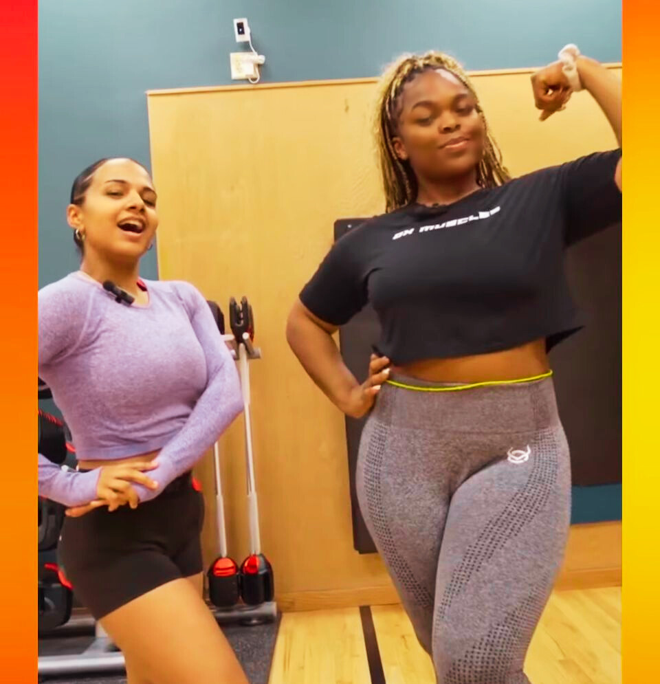 Nyasia Chane'l & Khali Rose Try Viral Le Sserafim Workout!!