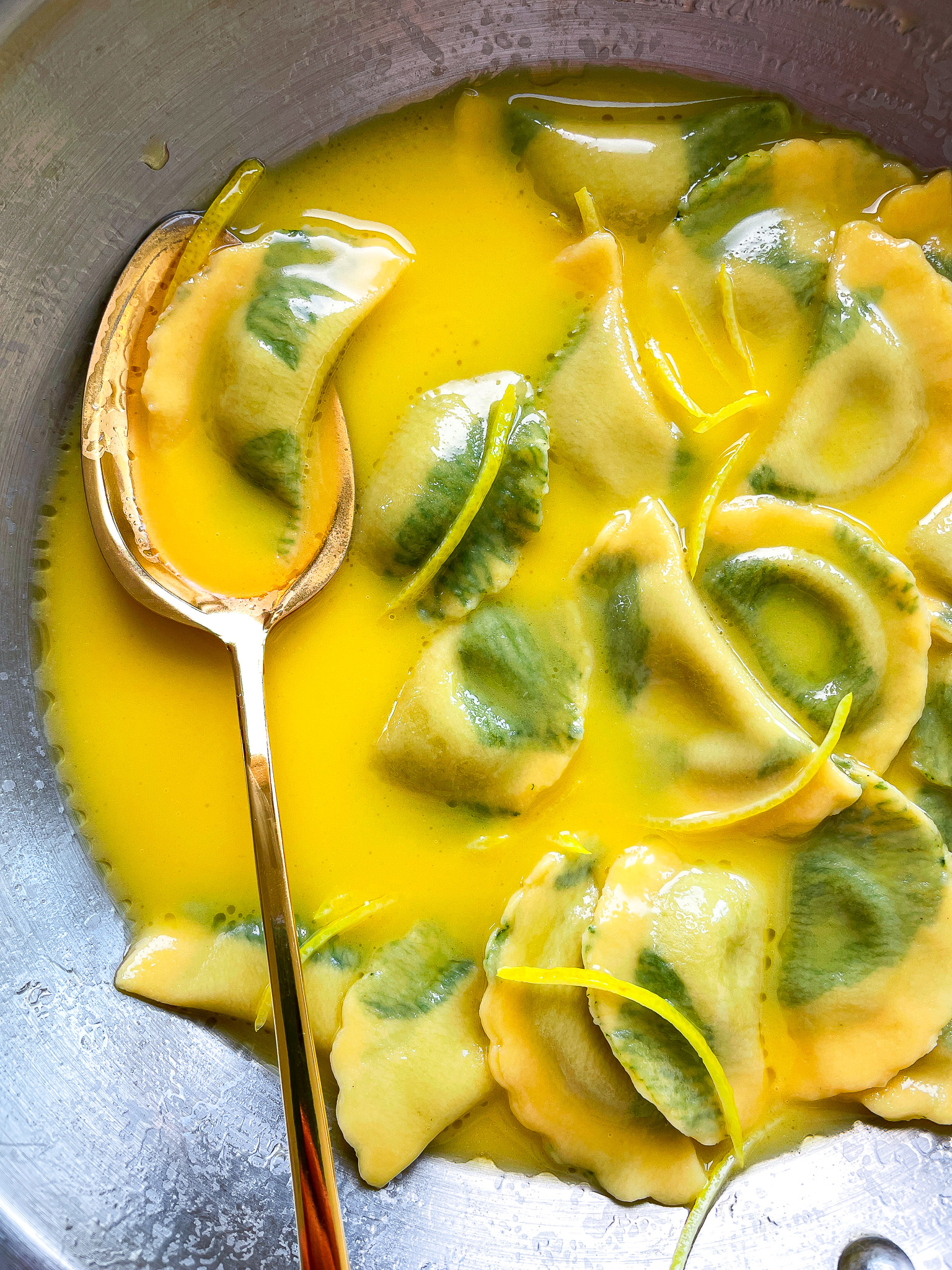 basil & burrata ravioli - by Meryl Feinstein