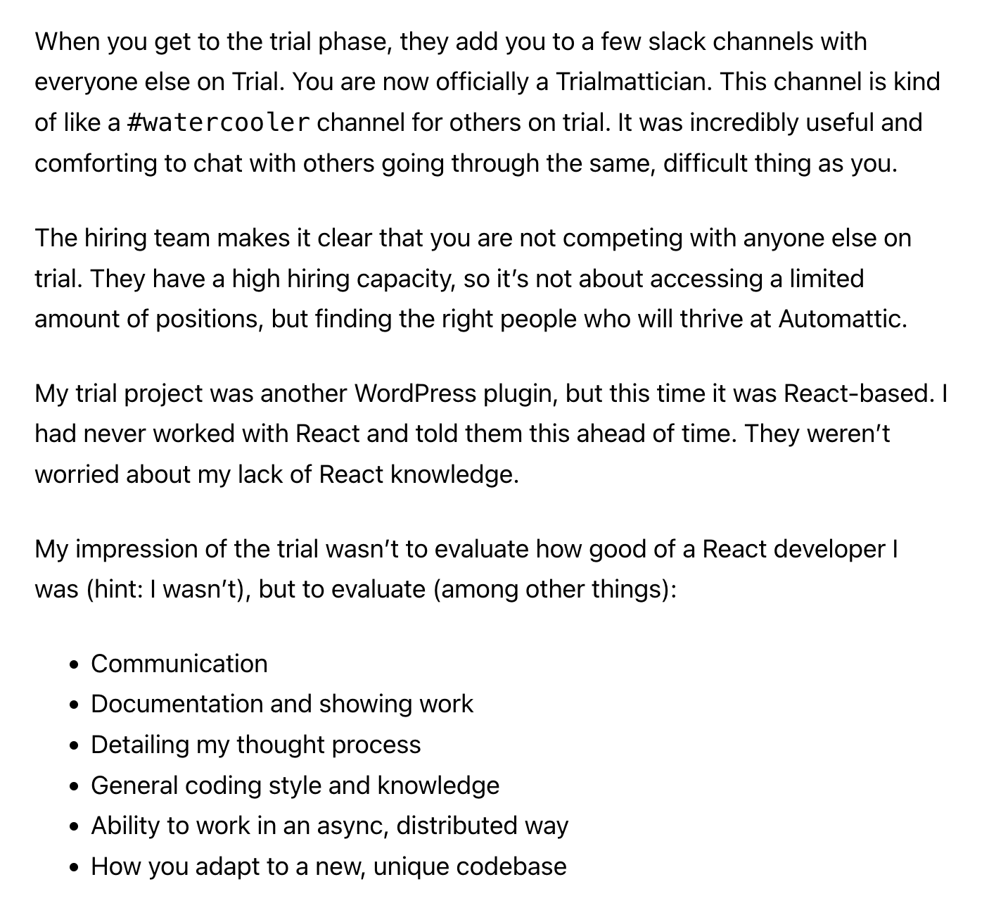 Image from Adding a work trial to your interview process