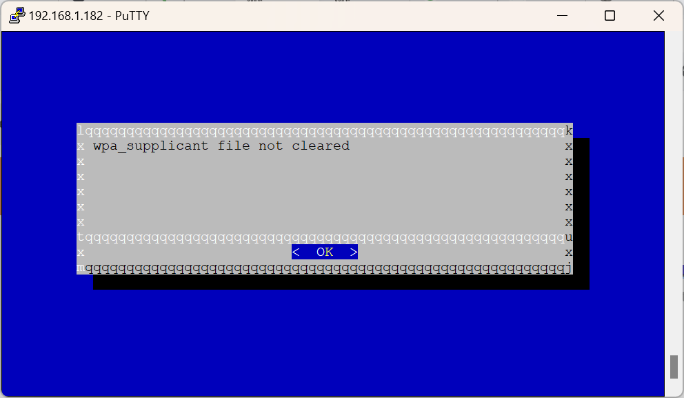 We say OK that the file is not cleared