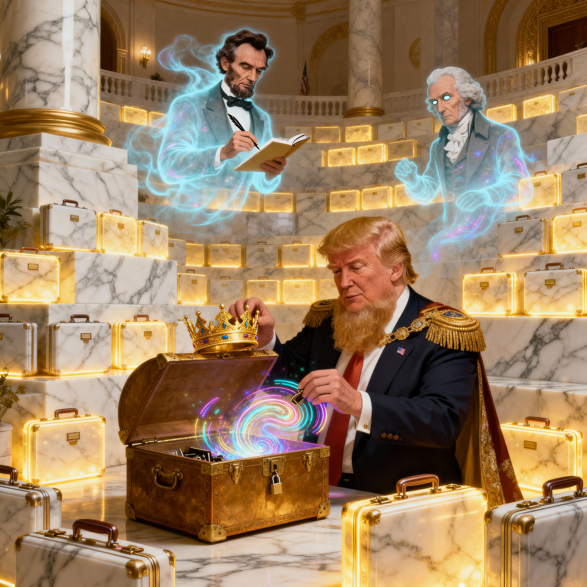 Magick Mica Trump parody art