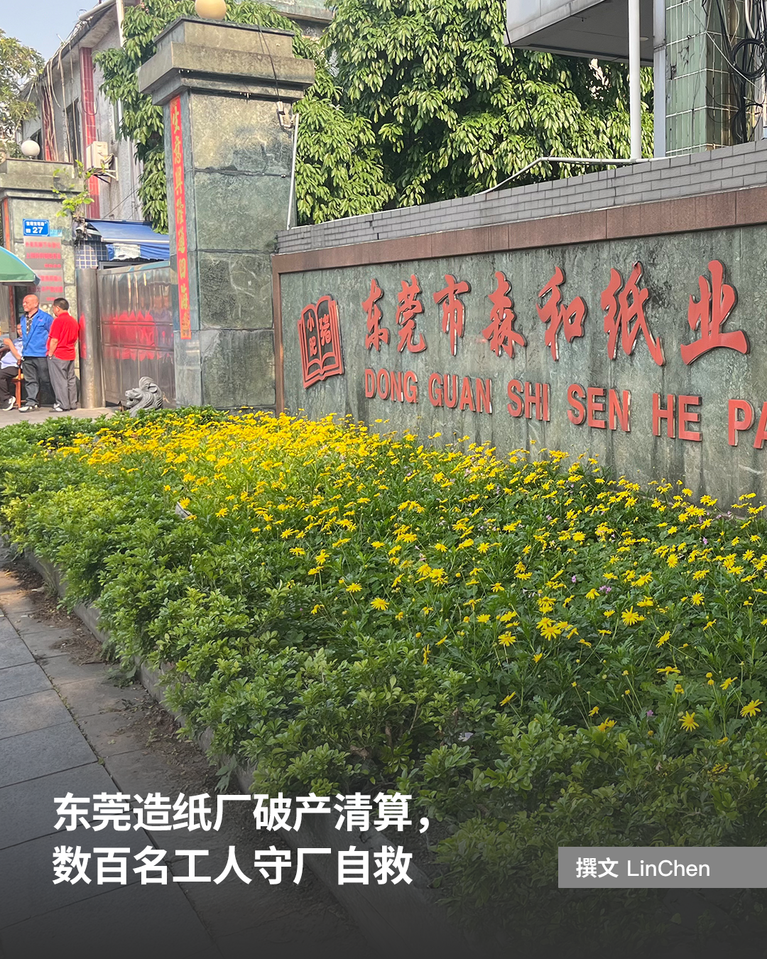 东莞造纸厂破产清算,数百名工人守厂自救