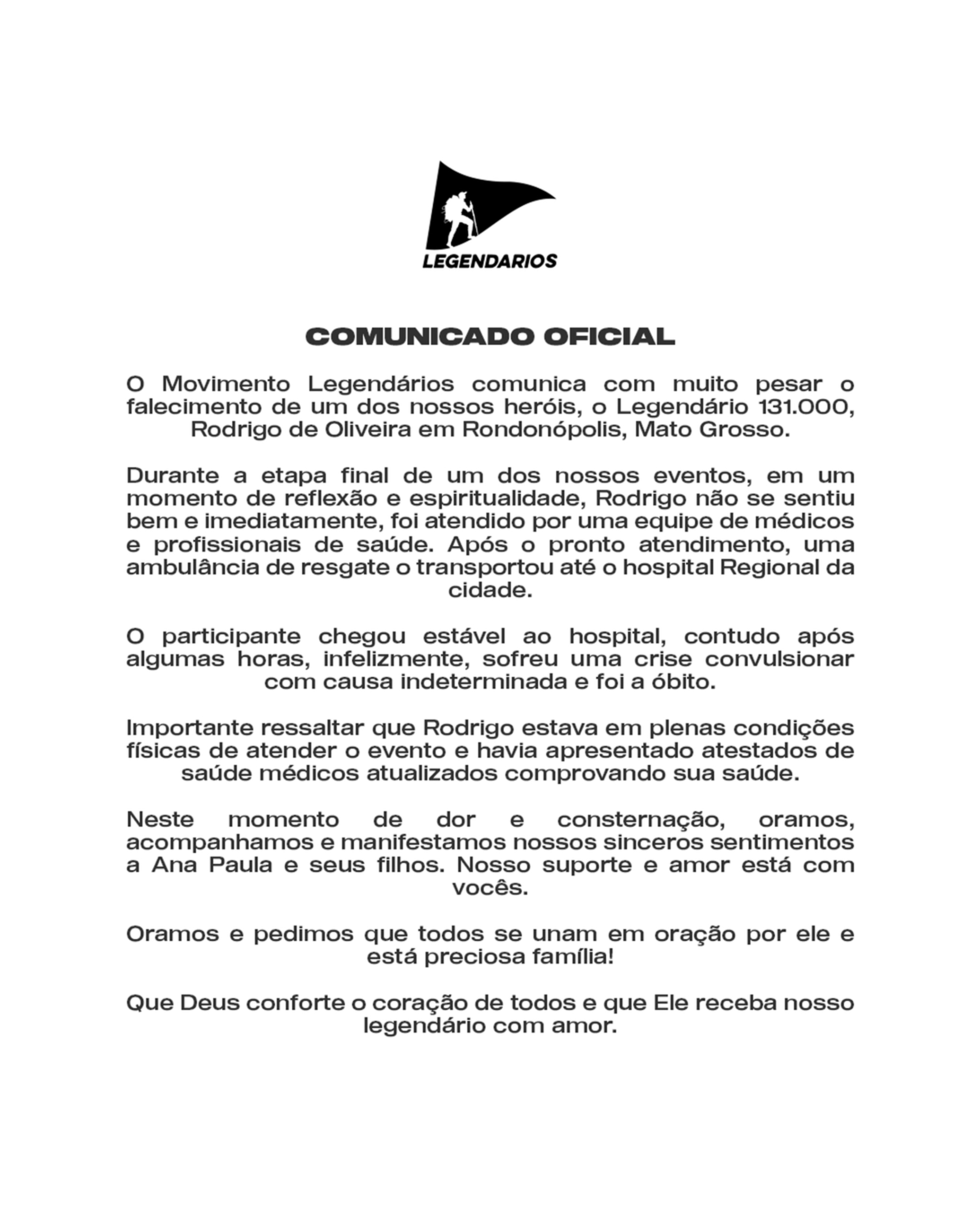 Morte durante evento do Legendários em Rondonópolis levanta questões sobre segurança