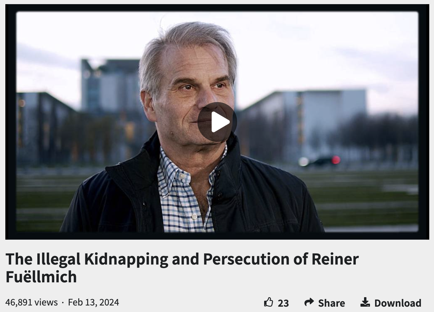 Now that they've smeared, kidnapped & falsely imprisoned Reiner Fuellmich, the legal "case" against him is COLLAPSING in a German court 