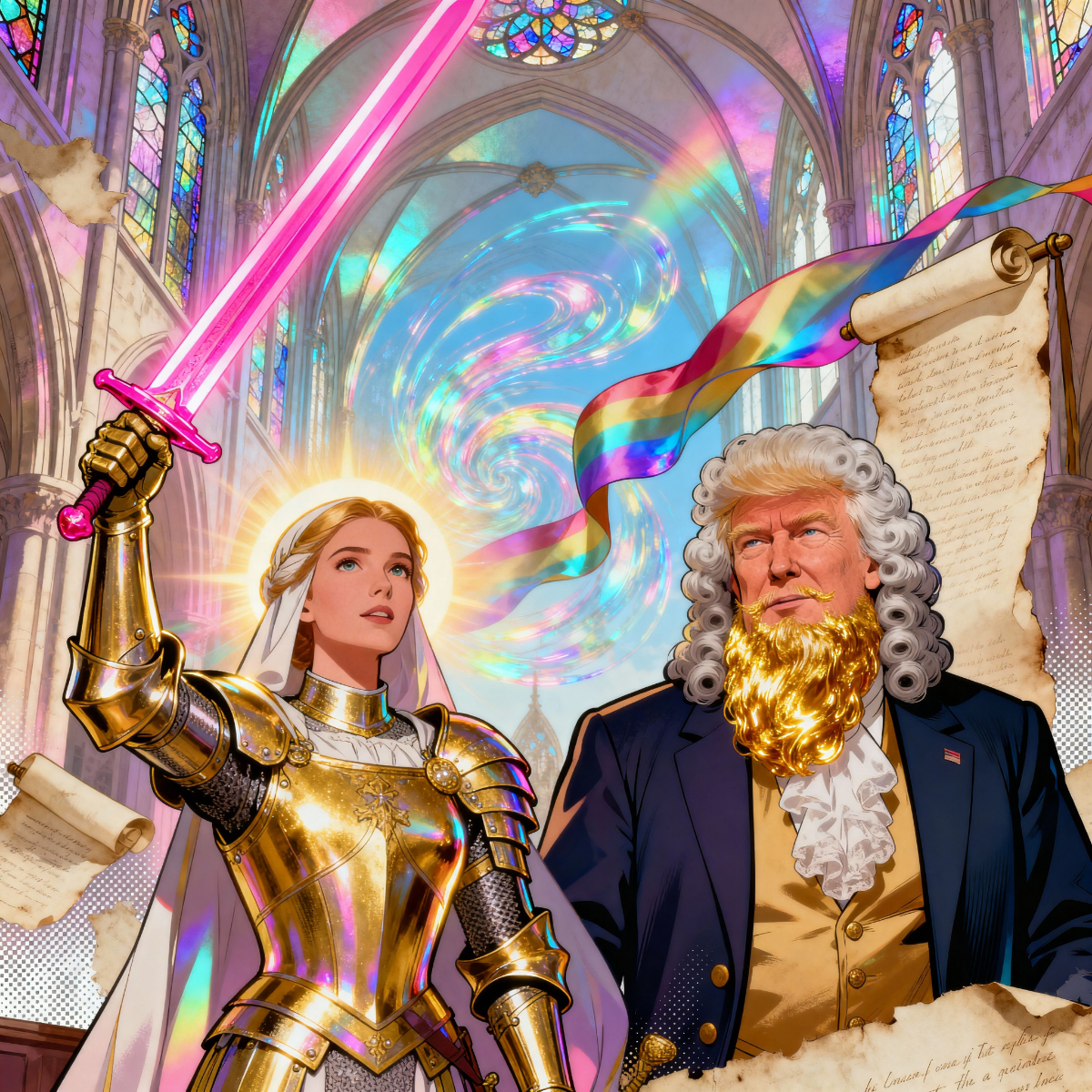 Magick Mica Trump parody art
