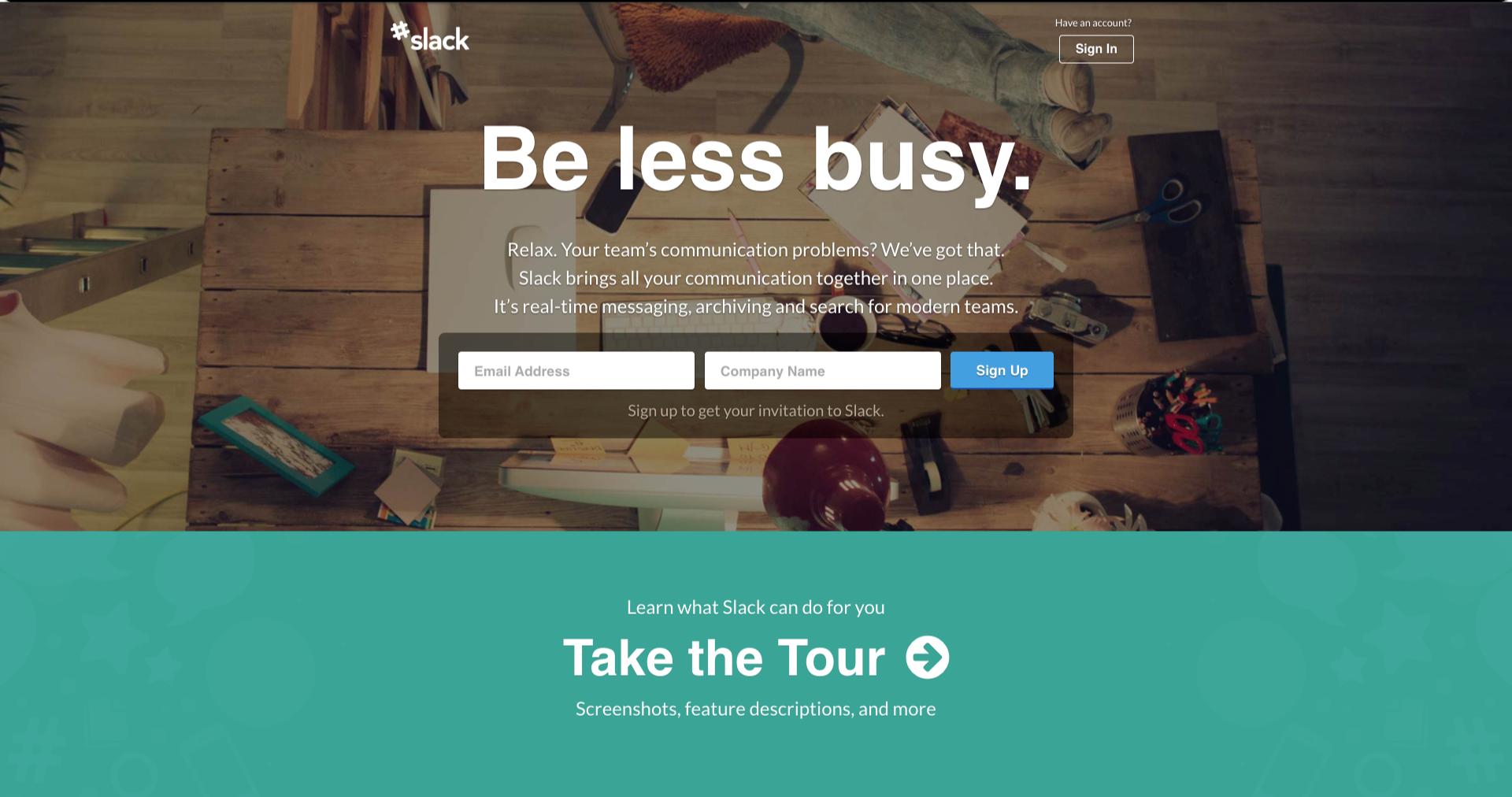 Series C (2014) ,  “Be less busy”