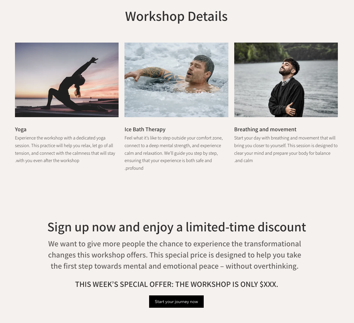 Part of my sales page