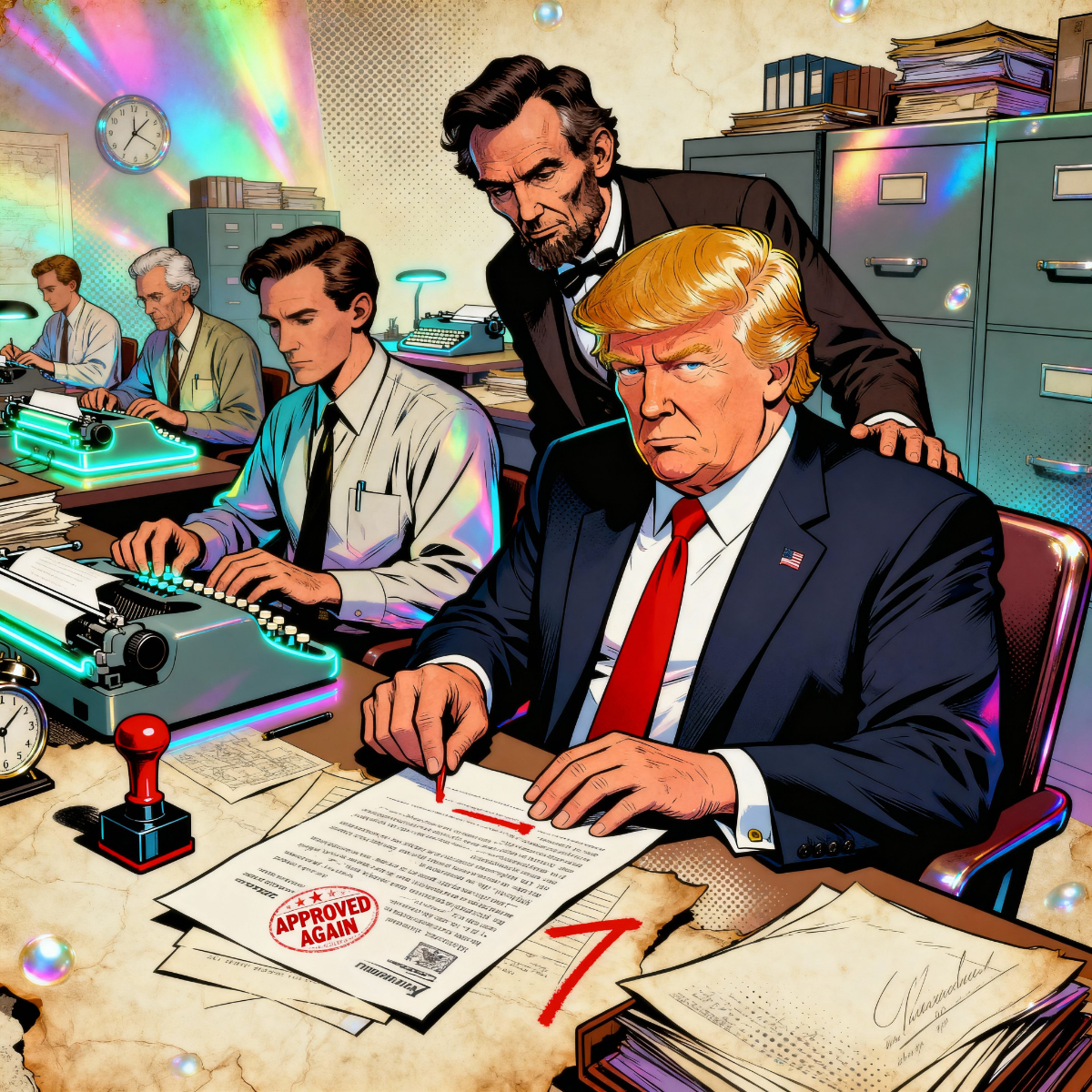 Magick Mica Trump parody art