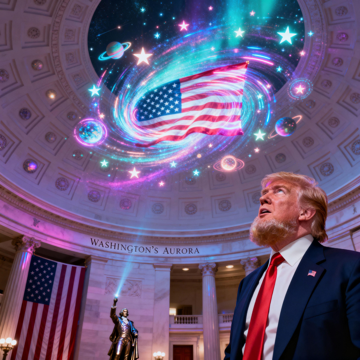 Magick Mica Trump parody art