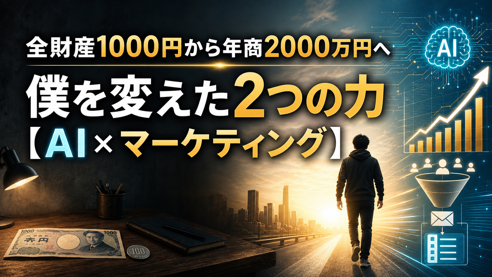 全財産1000円から年商2000万円へ 僕を変えた2つの力【AI