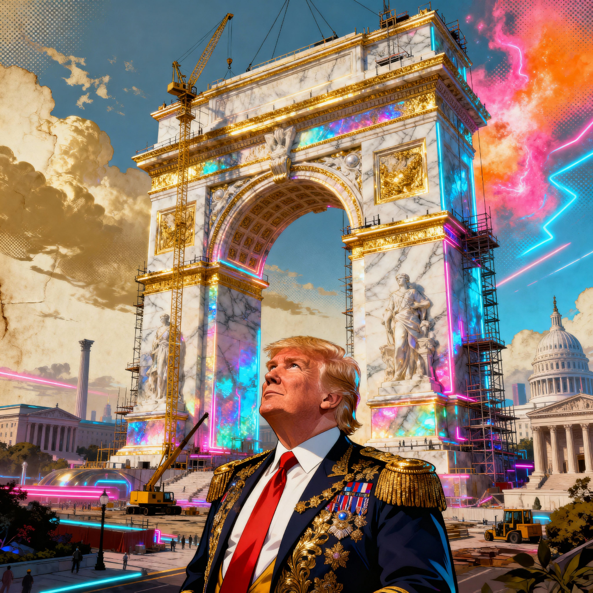 Magick Mica Trump parody art