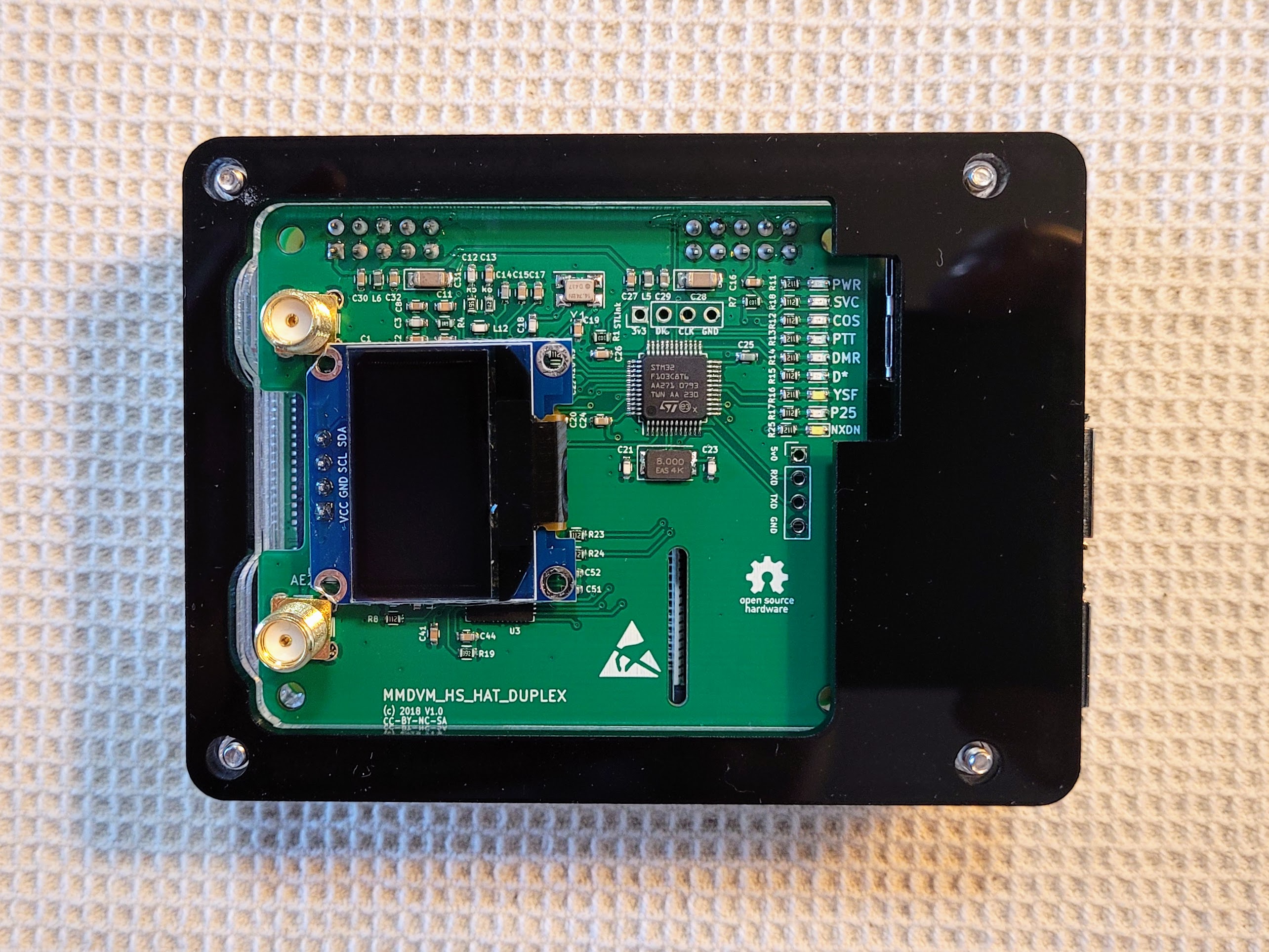 After the MMDVM modem comes the other black layer