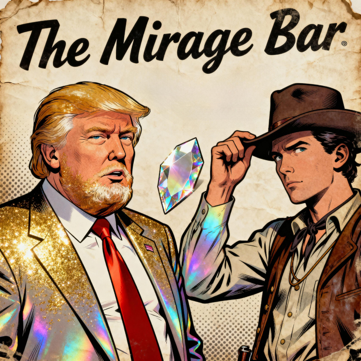 Magick Mica Trump parody art