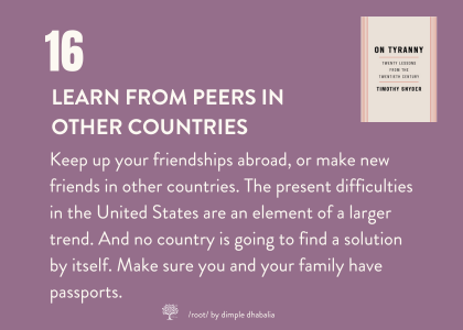 day 16: learn from peers in other countries