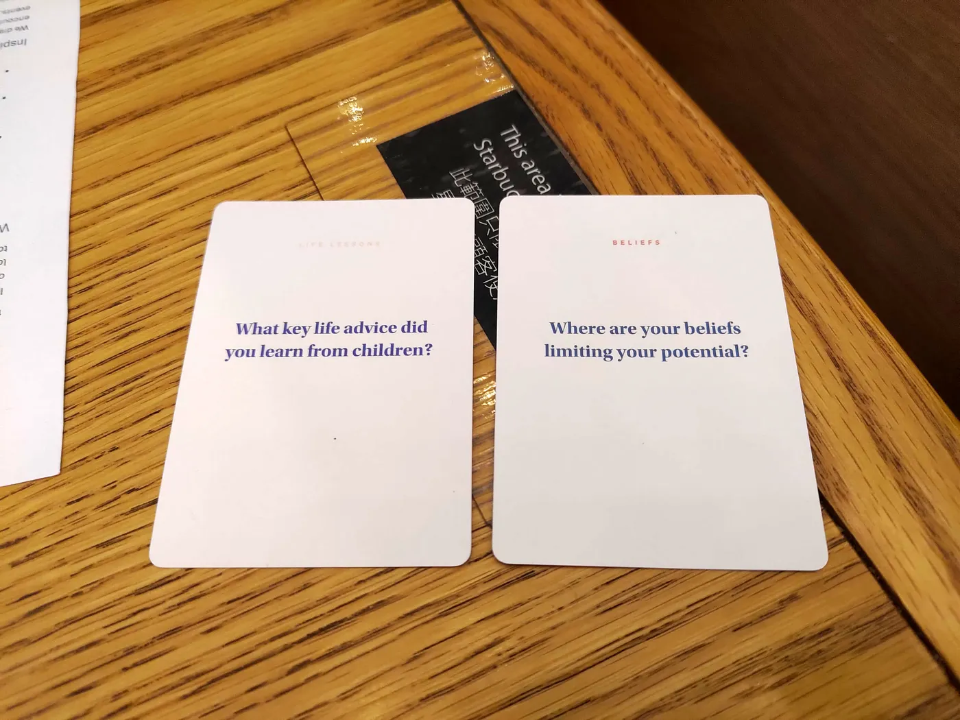 The questions from our first section